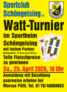 Watt-Turnier @ SCS Vereinsheim